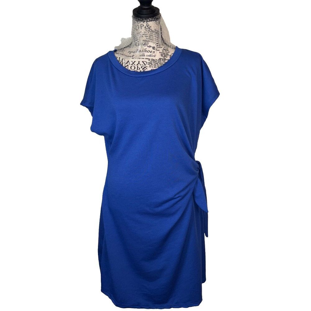 See You Monday Royal Blue Side-Tie Midi Dress